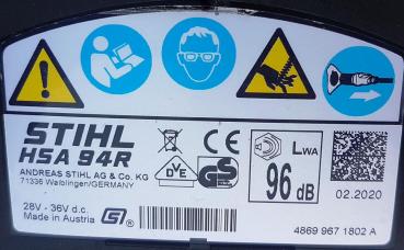 HSA 94 R mit AP 500 S und AL 301 NEU + Tragesystem NEU, Akkutasche AP mit Anschlussleitung