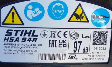 HSA 94 R 75 cm aus 2022 mit AP 500 S und AL 301 NEU + Tragesystem