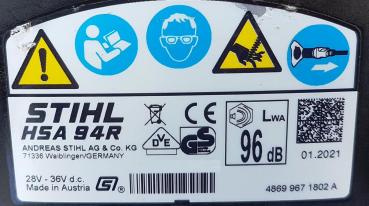 HSA 94 R aus 2021 mit AP 300 S und AL 301 NEU + Tragesystem