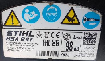 HSA 94 T aus 08/2022 75 cm Messer inkl. AR 3000 und AL 301