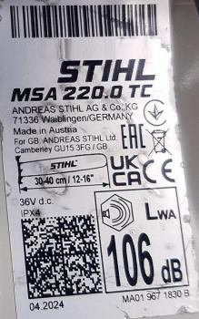 MSA 220 TC-O aus 04/2024 mit AP 500 S und AL 301 (Neu)