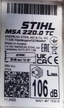 MSA 220 TC-O aus 11/2022 mit AP 500 S und AL 301