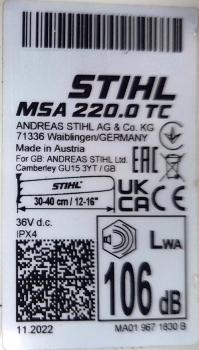 MSA 220 TC-O aus 11/2022 mit AP 300 S und AL 301