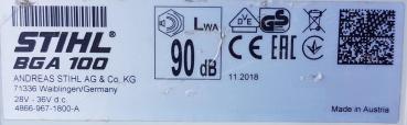 BGA 100 ohne Akku und Ladegerät