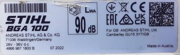 BGA 100 aus 07/2022