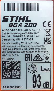 BGA 200 + AP 500 S + AL 301 inkl. Akkutasche mit Anschlussleitung und Doppelschultergurt