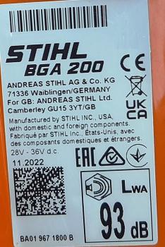 BGA 200 + AP 500 S + AL 301 inkl. Akkutasche mit Anschlussleitung und Doppelschultergurt