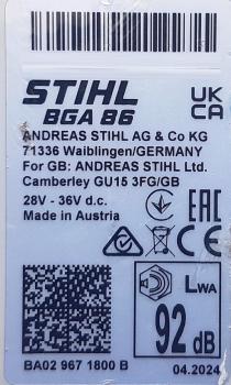 BGA 86 aus 04/2024 mit AP 500 S und AL 301 ( NEU )