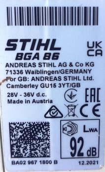 BGA 86 aus 12/2021 mit AP 300 S u. AL 301