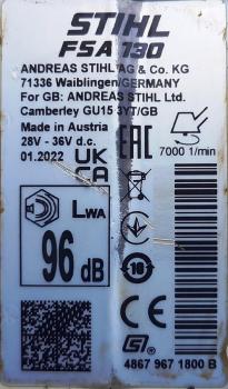 FSA 130 + AP 500 S + AL 301 (NEU) mit Doppelschultergurt und Akkutasche mit Anschlussleitung
