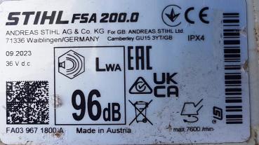 FSA 200 aus 09/2023 mit AR 3000 u. AL 301 (NEU)