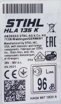 HLA 135 K aus 09/2021 mit AP 500 S u. Ladegerät AL 301 (Neu)
