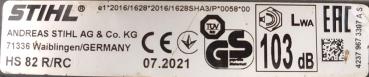 HS 82 R aus 07/2021