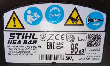 HSA 94 R aus 03/2022