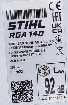 RGA 140 aus 2022 + AR 3000 L und AL 301