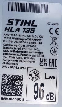 HLA 135 aus07/2023 mit AR 3000 L und AL 500
