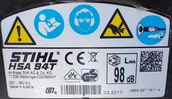 HSA 94 T  75 cm inkl. AR 3000 und AL 301