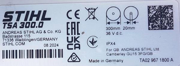 TSA 300 aus 08/2024 mit AP 500 S und AL 301 (Neu)
