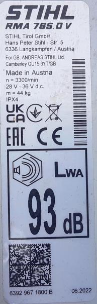 Akku-Rasenmäher RMA 765 V mit AR 3000 L und AL 501