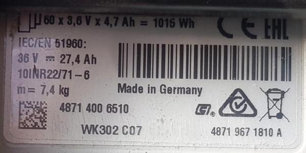 AR 2000 L Rückentragbarer Akku