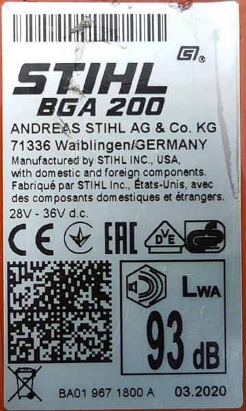 BGA 200 ohne Akku und Ladegerät