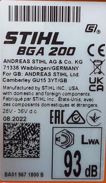 BGA 200 aus 08/2022