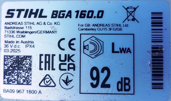 BGA 160 aus 2025 mit AP 500 S und AL 301
