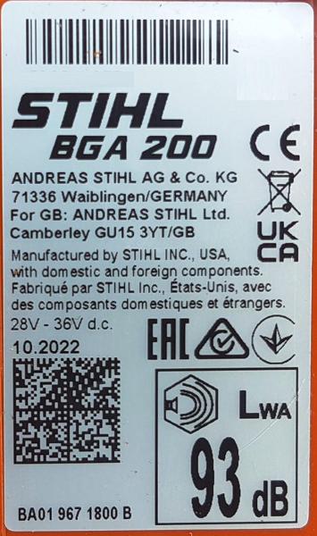 BGA 200 + AP 500 S + AL 301 inkl. Akkutasche mit Anschlussleitung und Doppelschultergurt