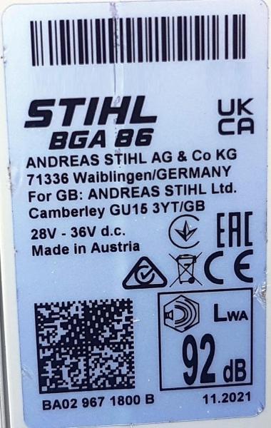 BGA 86 aus 11/2021 mit AP 500 S u. AL 301 (NEU)