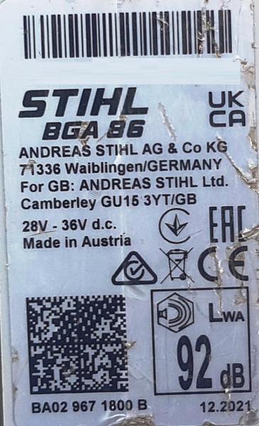 BGA 86 aus 12/2021 mit AP 500 S und AL 301