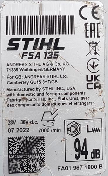 FSA 135 aus 07/2022 mit AR 3000 und AL 301