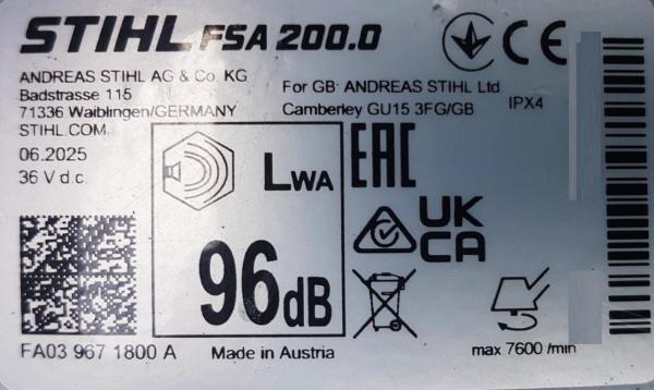 FSA 200 Vorführgerät aus 06/2025 mit AR 3000 L u. AL 501