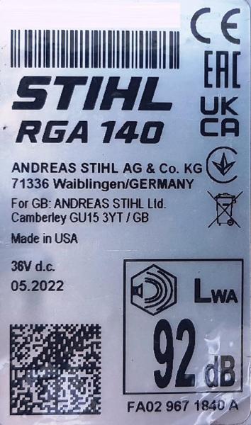 RGA 140 aus 05/2022 + AR 3000 L und AL 501