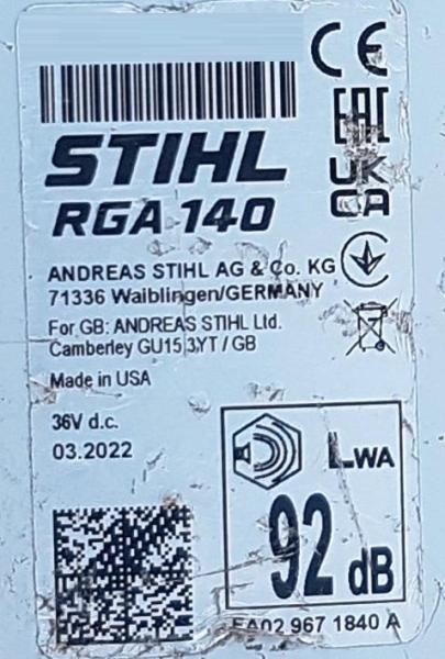 RGA 140 aus 2022 + AR 3000 L und AL 500