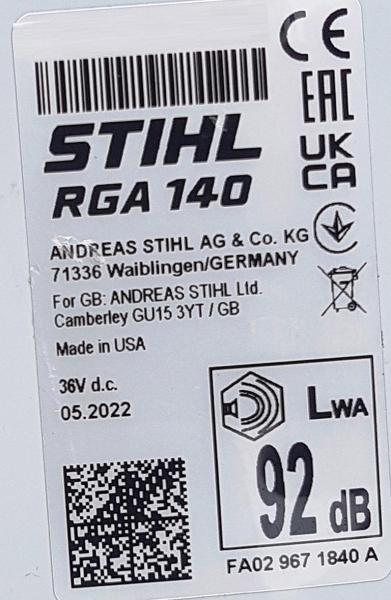 RGA 140 aus 2022 + AR 3000 L und AL 301