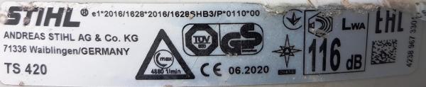 TS 420 aus 06/2020 Diamanttrennscheibe NEU