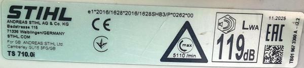 TS 710i aus 11/2025 Diamanttrennscheibe NEU