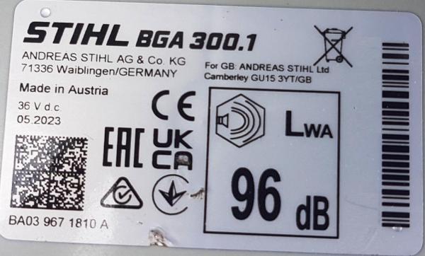 BGA 300 aus 05/2023 mit AR 3000 L und AL 501