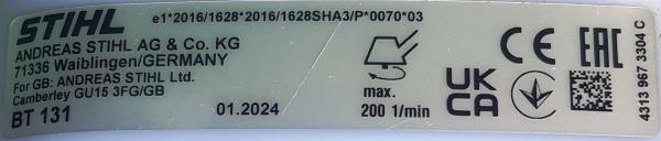 BT 131 aus 01/2024 inkl. Bohrer nach Wahl