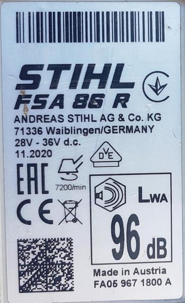 FSA 86 R aus 10/2020 inkl. AP 200 S und AL 301