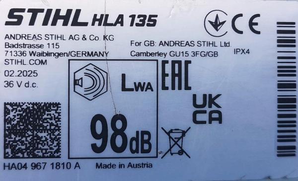 HLA 135 aus 02/2025 mit AR 2000 und AL 301 NEU
